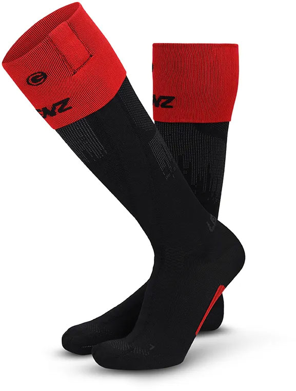 Heat sock 7.1 Toe Cap Compression – skarpety z ogrzewaniem, czarne/czerwone