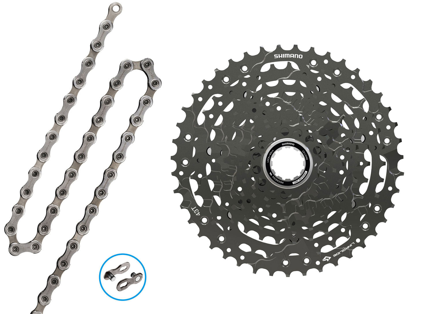 Zestaw części zużywających się do przerzutki Road/Gravel CS-LG400+CN-LG500 Linkglide 10-rzędowej