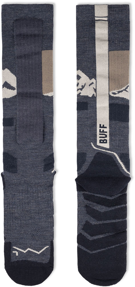 Mérino Heavyweight Over the Calf - Chaussettes de ski Blue