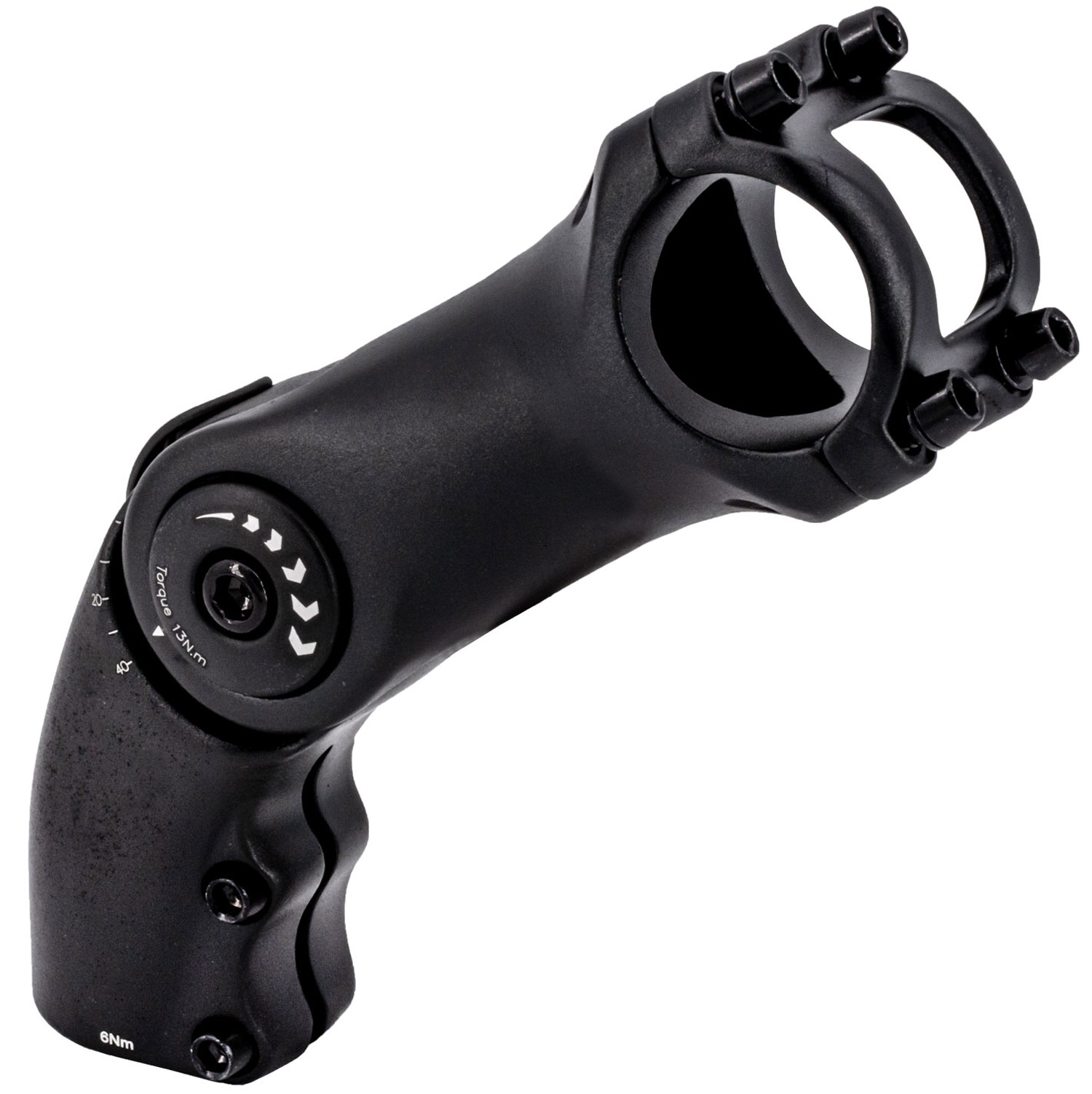 Attacco Manubrio RXL SL Per Bici: 31.8 X 90mm, 6°, In Alluminio Con Carbonio 3K, Per MTB, Corsa, E-Bike - Nero Opaco