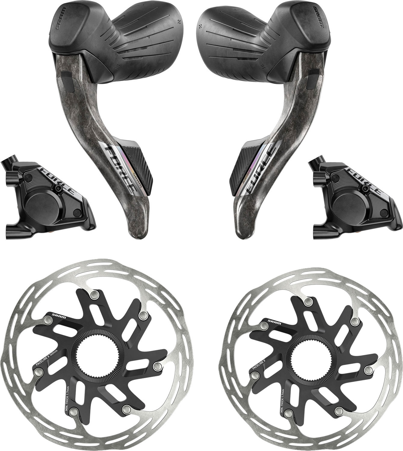 SRAM Force eTap® AXS E1 HRD FM Shift/Brake System Set + Paceline X