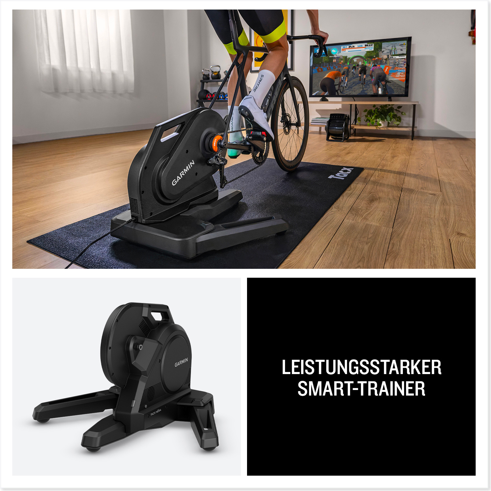 Tacx® Nera mit Zwift Cog and Click Heimtrainer