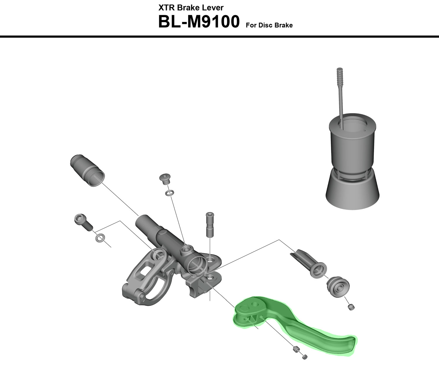 XTR BL-M9200/M9100 brake lever without bracket