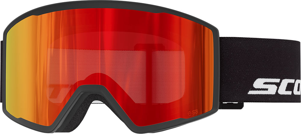 Trace Pro Red Chrome - Ski Goggle Black