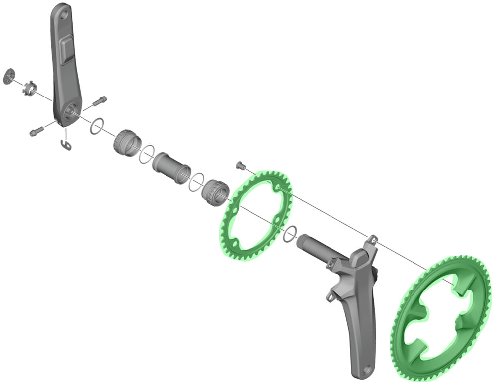 Shimano DURA ACE Chainring for FC-R9200 54/40T Chainring 12-speed