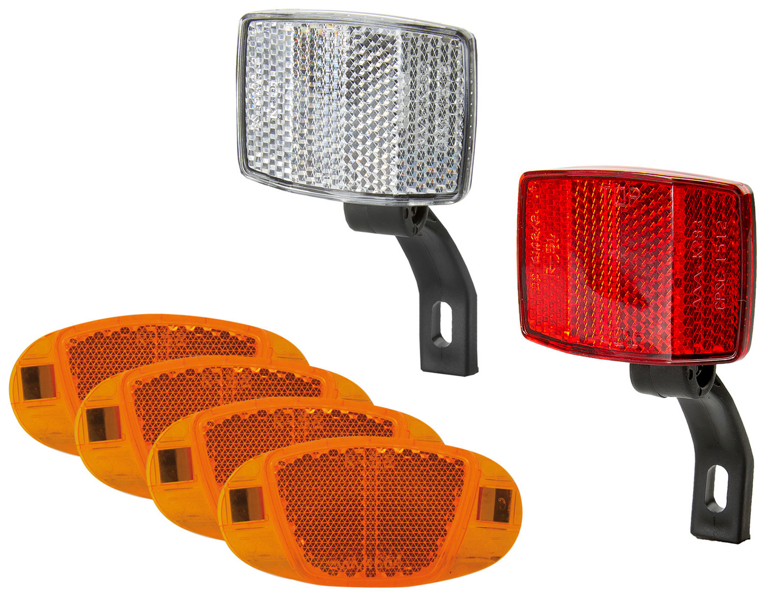 Kompletny zestaw reflektorów zgodny z niemieckimi przepisami STVZO – do przedniej i tylnej części pojazdu