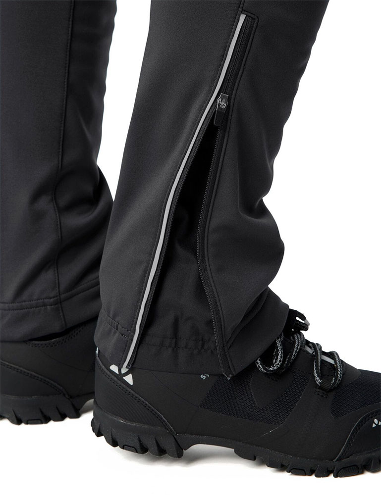 Wintry V - Pantalones softshell para mujer, negro/negro