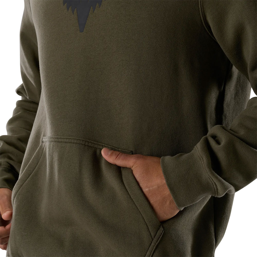 Fleece Fox Head - Sweat à capuche vert olive
