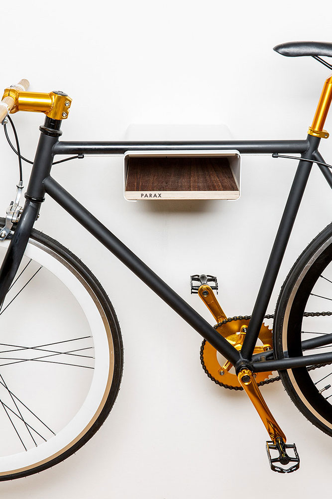 PARAX S-Rack Bike Wall Mount - Black / Walnut Wall & Ceiling