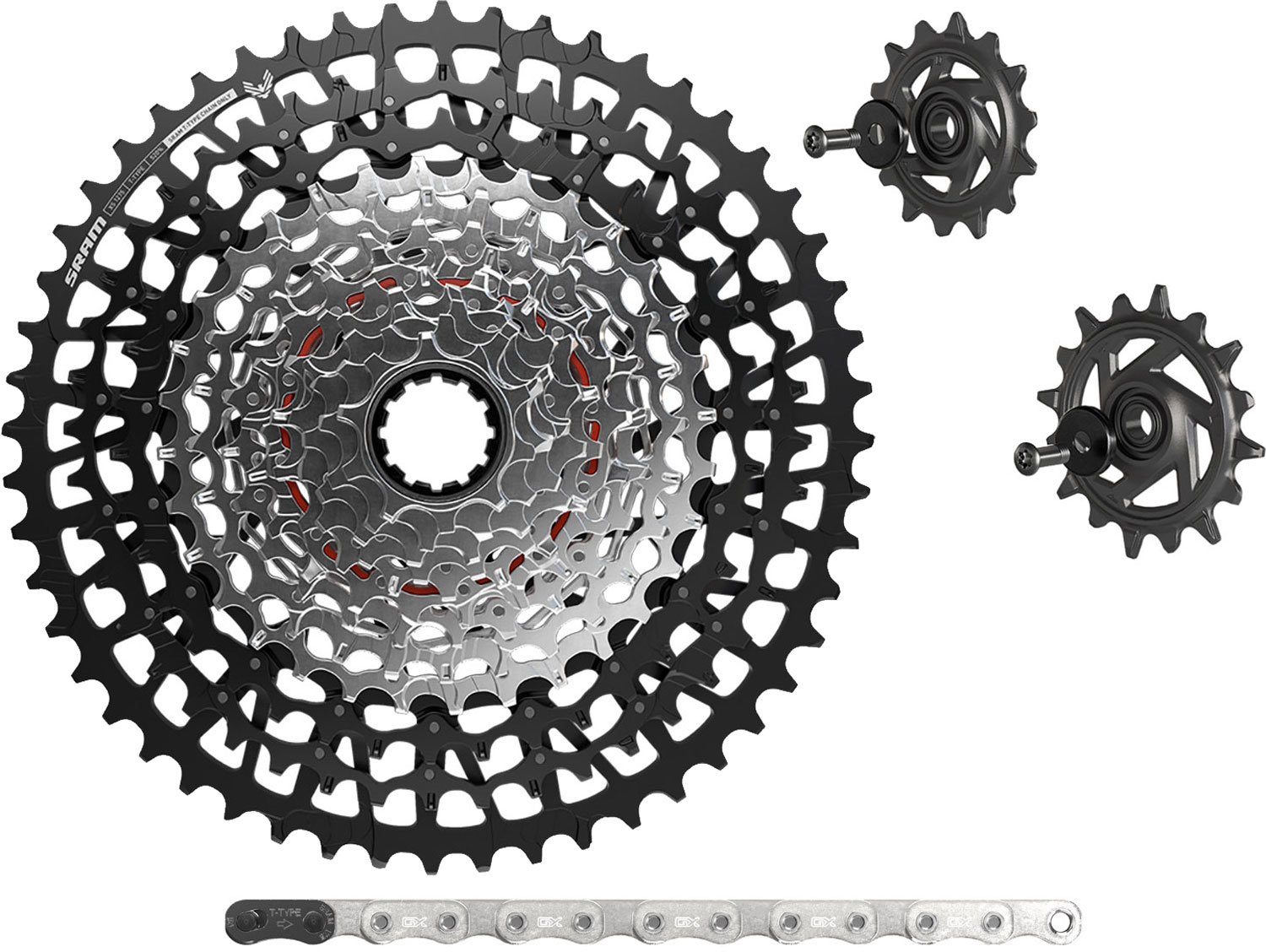 SRAM GX Eagle XG-1275 Cassette + PC GX Eagle Chain 12-speed Wear