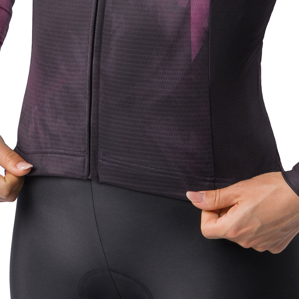 Prismatic Thermal - Damen Langarmtrikot Black/Deep Bordeaux