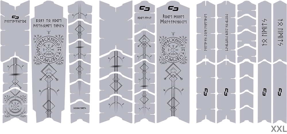 unleazhed 20117770 Unscratch Frame Rahmenschutzfolie - Runes of Shred Black Matt 5.jpg