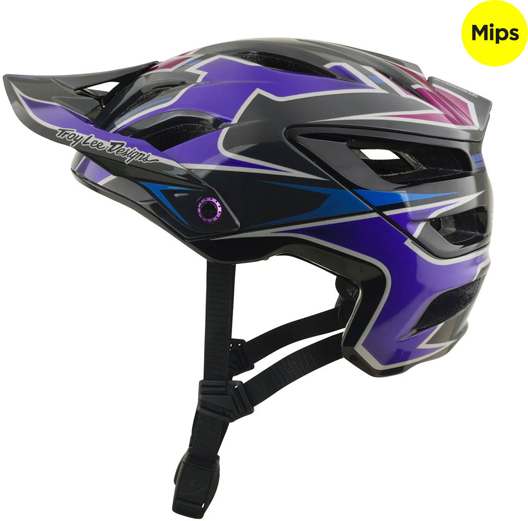 A3 Mips Mask - Casco da MTB Nero/Viola