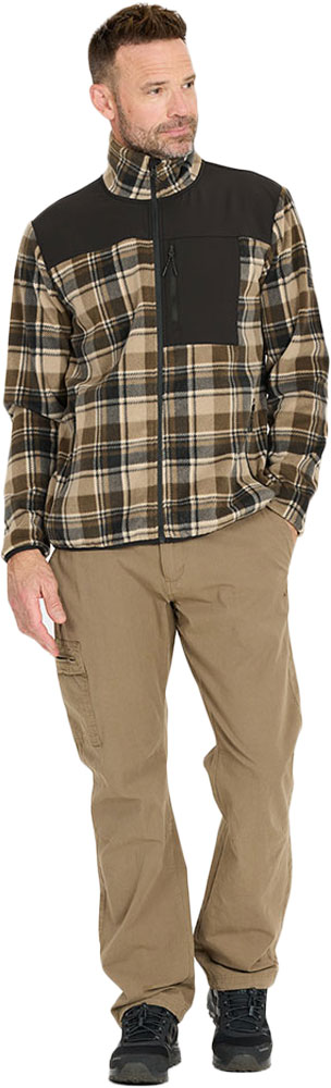 Astrali Checked - Fleecejacke Teak