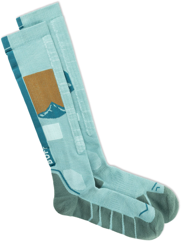 Mérino Heavyweight Over the Calf - Chaussettes de ski Green