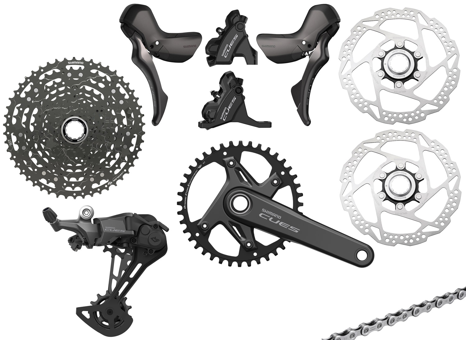 Shimano CUES U6030 1x11-speed Gravel Group Disc 160/160mm Group