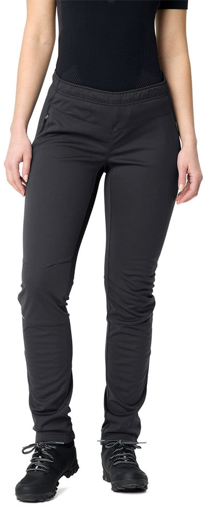 Wintry V - Pantalones softshell para mujer, negro/negro