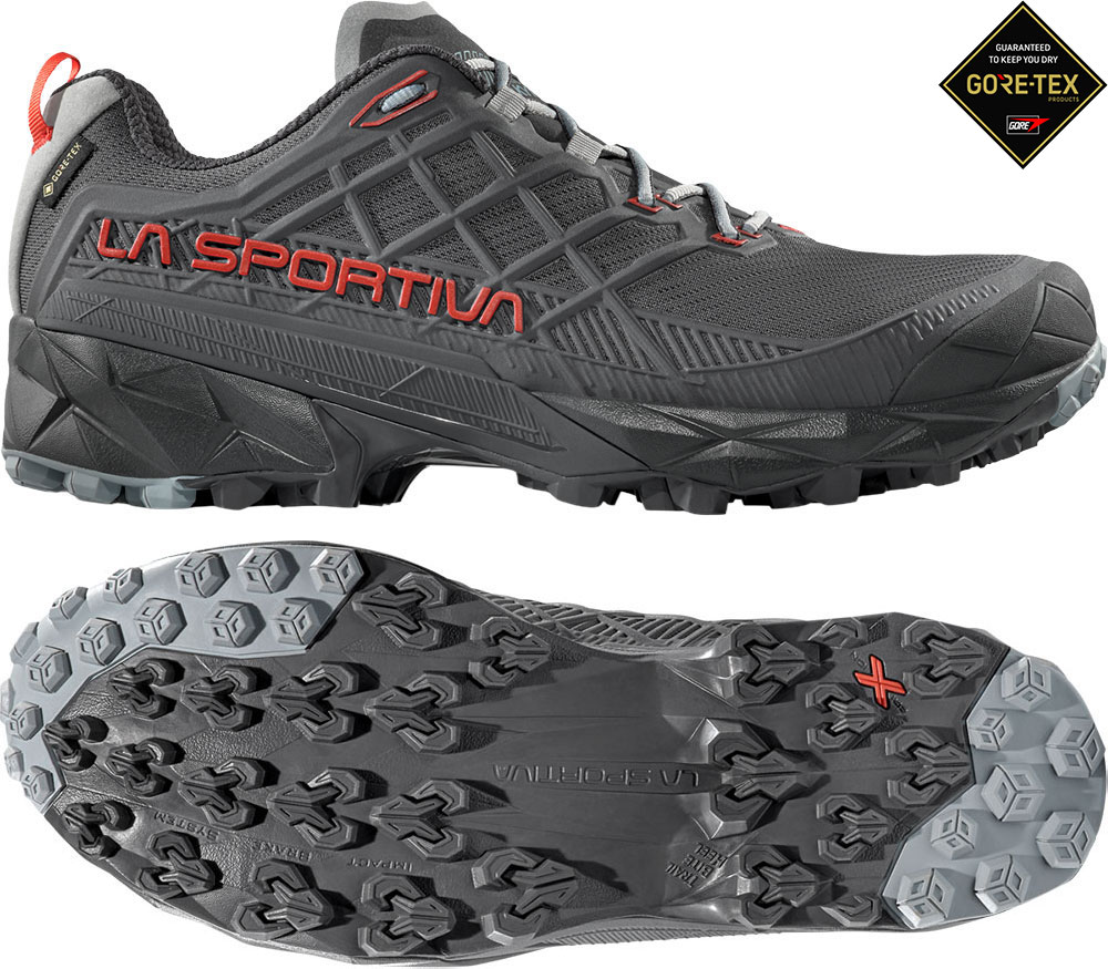 Akyra II GTX - Zapatillas de trail running en color Carbon/Mountain Red