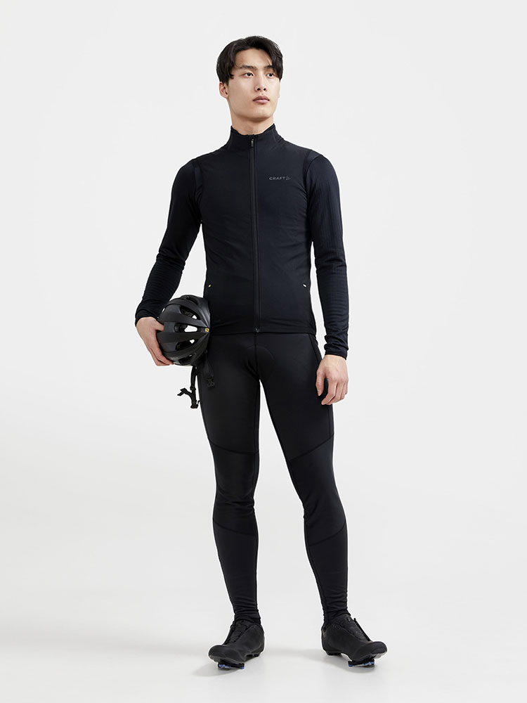 Core Bike Subz Wind - Cycling Tights with Pad Black