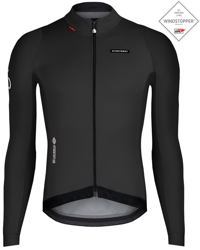  76 Pro Gore-Tex Windstopper - Giacca antivento Nero/Bianco sporco