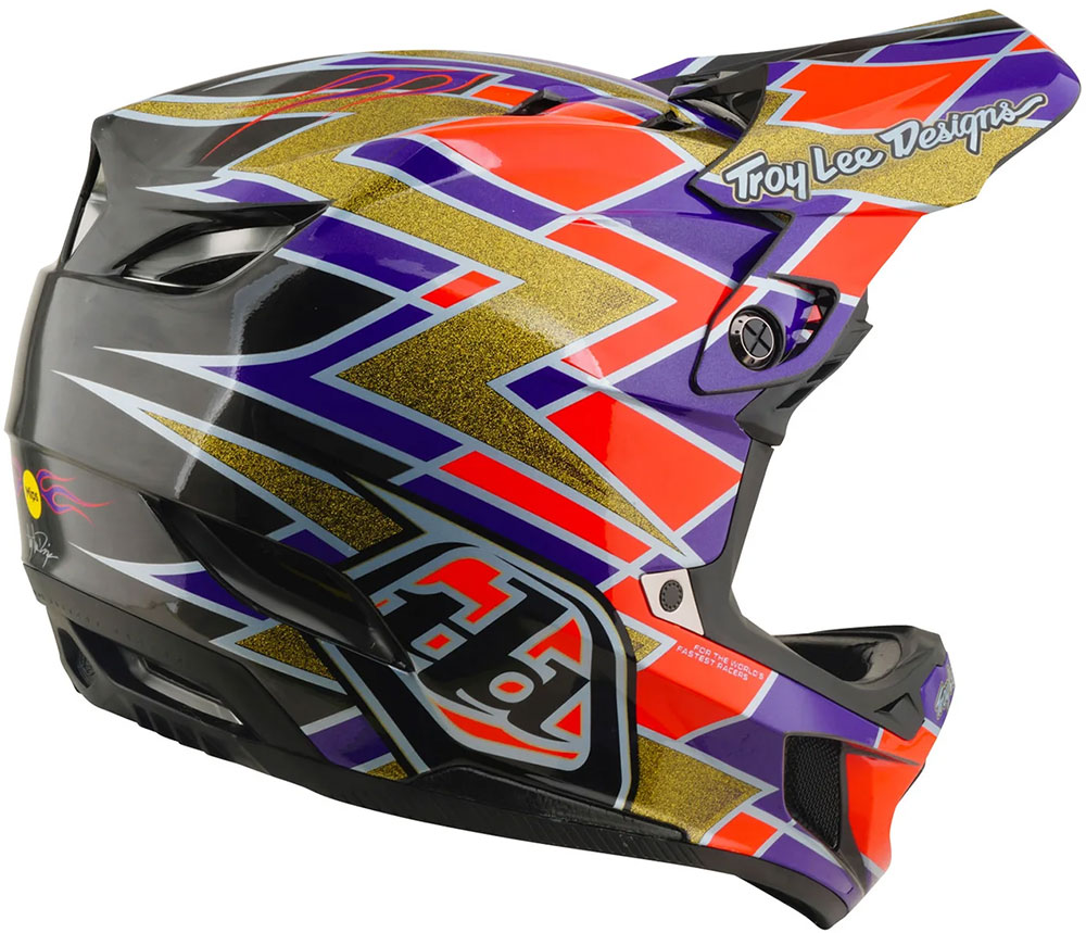 D4 Carbon Flush - Casco integrale viola