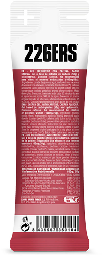High Energy Gel 160mg Koffein Kirsche 24x76g