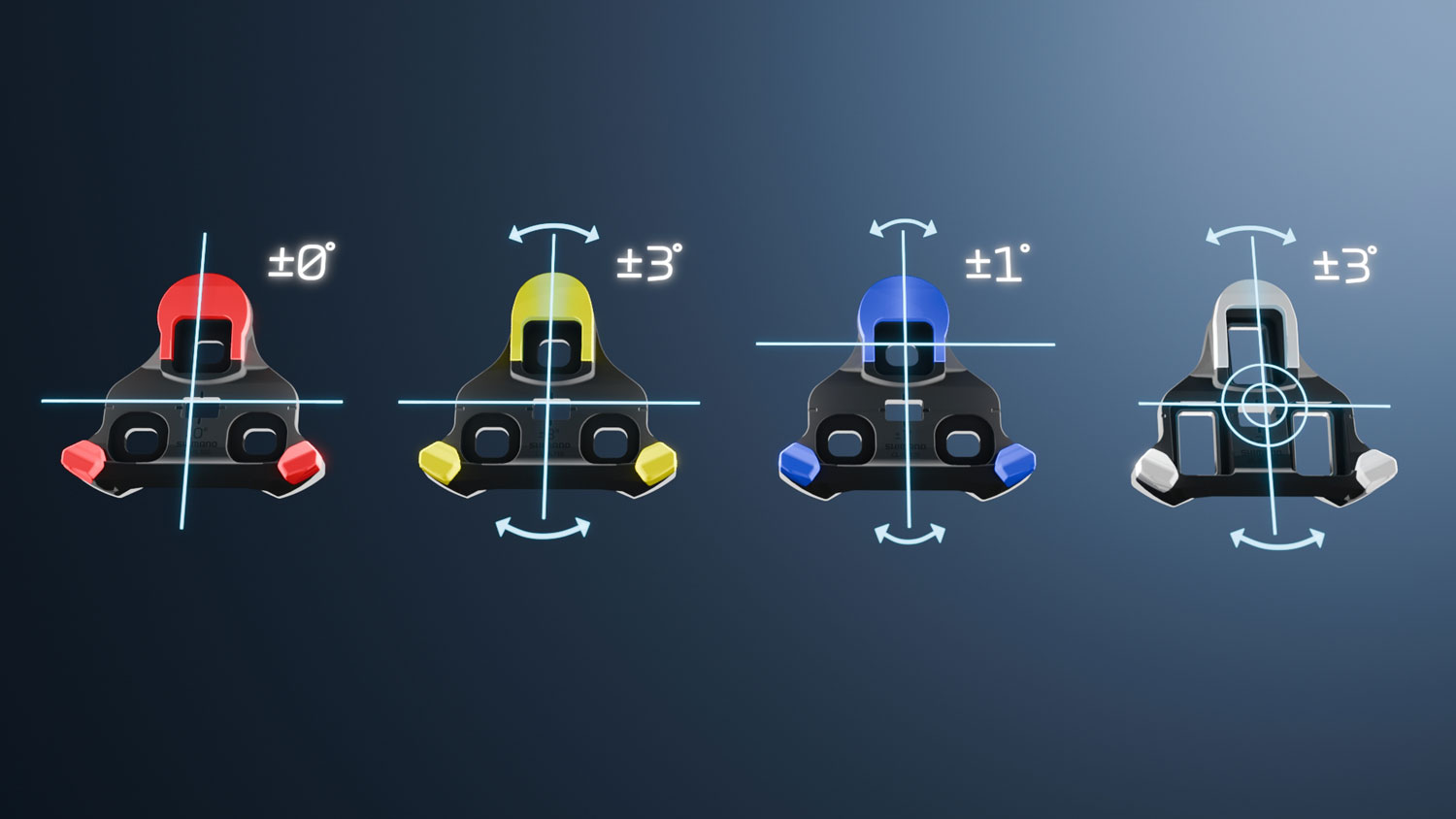 Crampons/plaques de pédale CL-SL110 SPD-SLR avec une liberté de mouvement de 3°