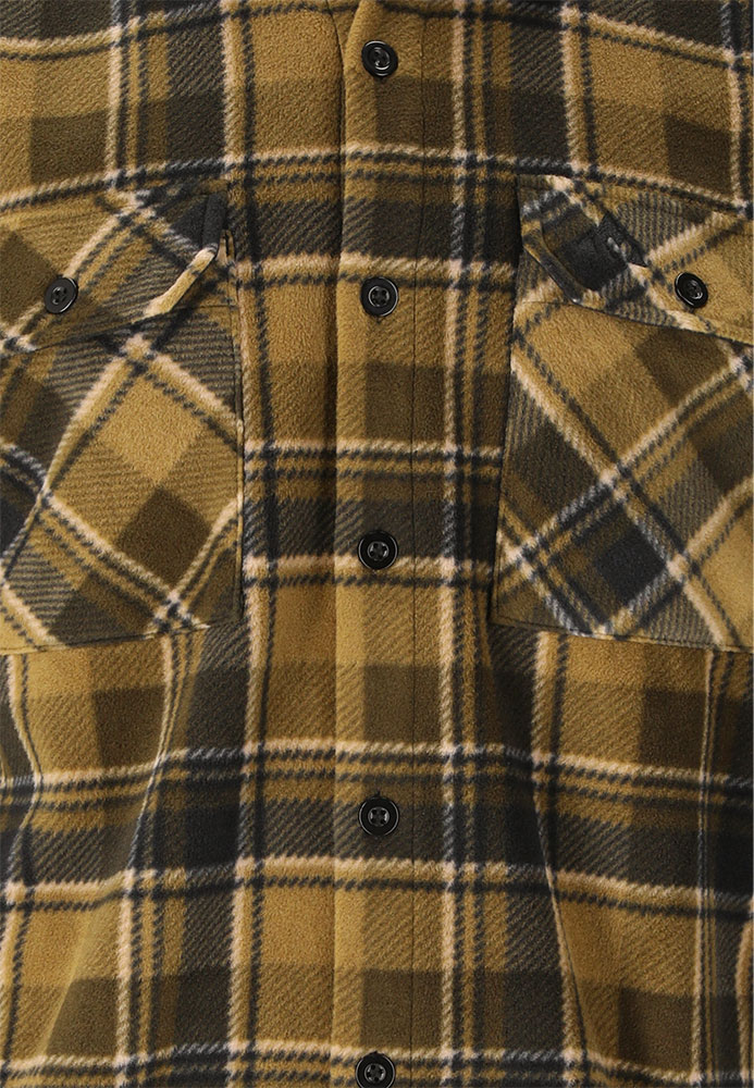 Astrali Checked - Fleece Top Dark Olive