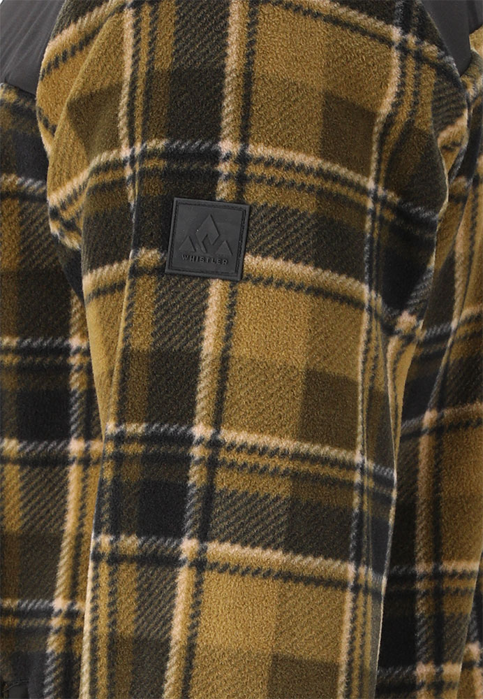 Astrali Checked - Fleecejacke Dark Olive