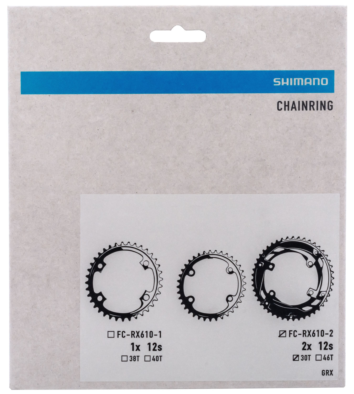 Shimano GRX FC-RX610 2x12-speed Chainring Chainring 12-speed