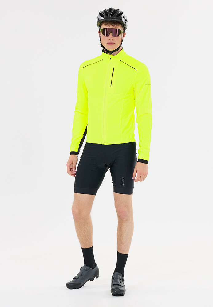 Tandori - Chaqueta cortavientos para BTT, color amarillo seguridad