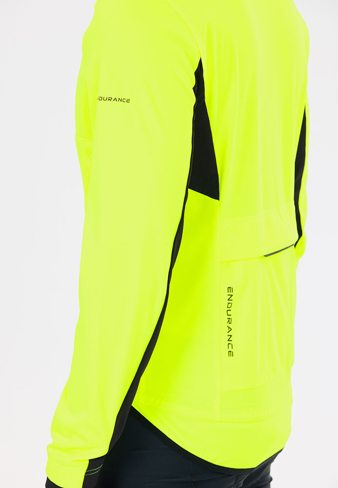 Tandori - Chaqueta cortavientos para BTT, color amarillo seguridad