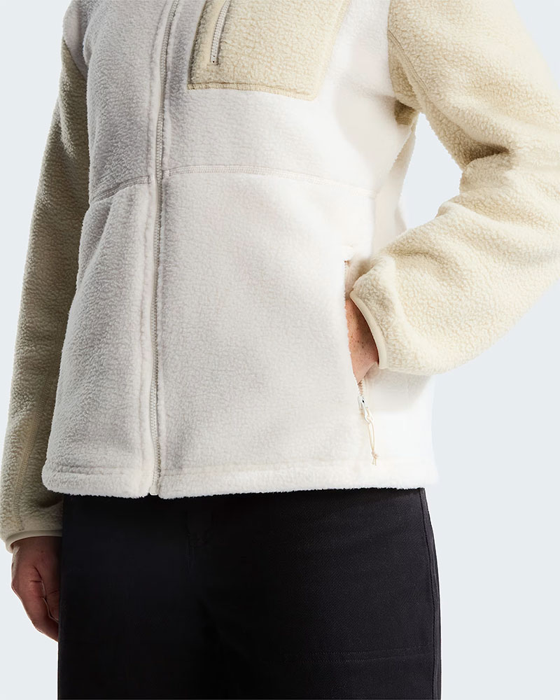 Yumiori Full Zip - Veste polaire pour femme, couleur White Dune