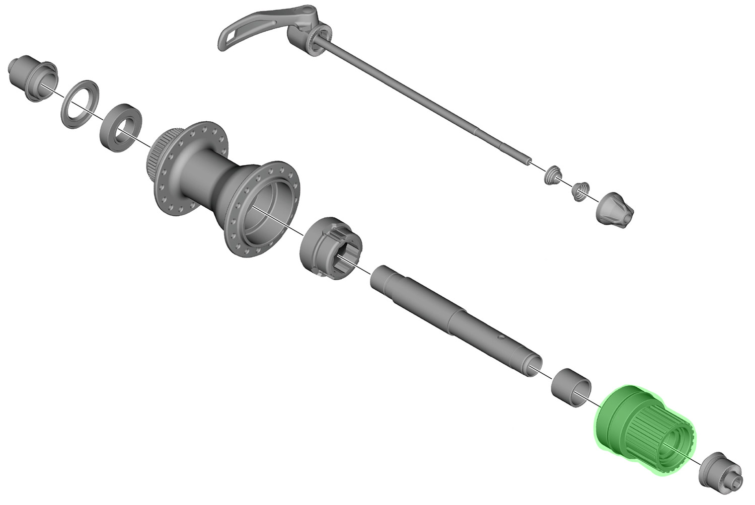 MicroSpline MTB 12-fach Stahl Freilaufkörper für FH-TC500/QC500/WH-RX180