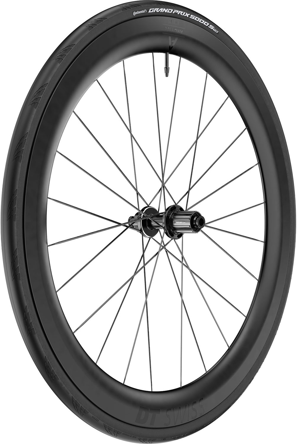 Zestaw kół ARC 1100 Dicut WTS 55 28" CL Carbon, wersja Black Edition