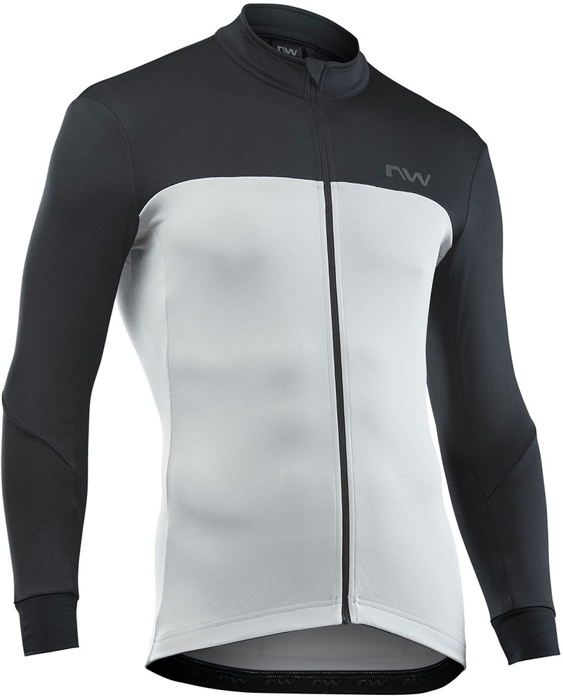 Force 2 Jersey LS Full Zip - Langarmtrikot Light/Grey Black