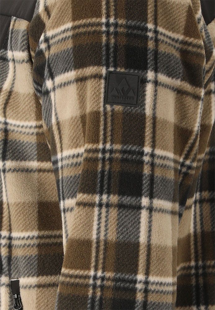 Astrali Checked - Fleecejacke Teak