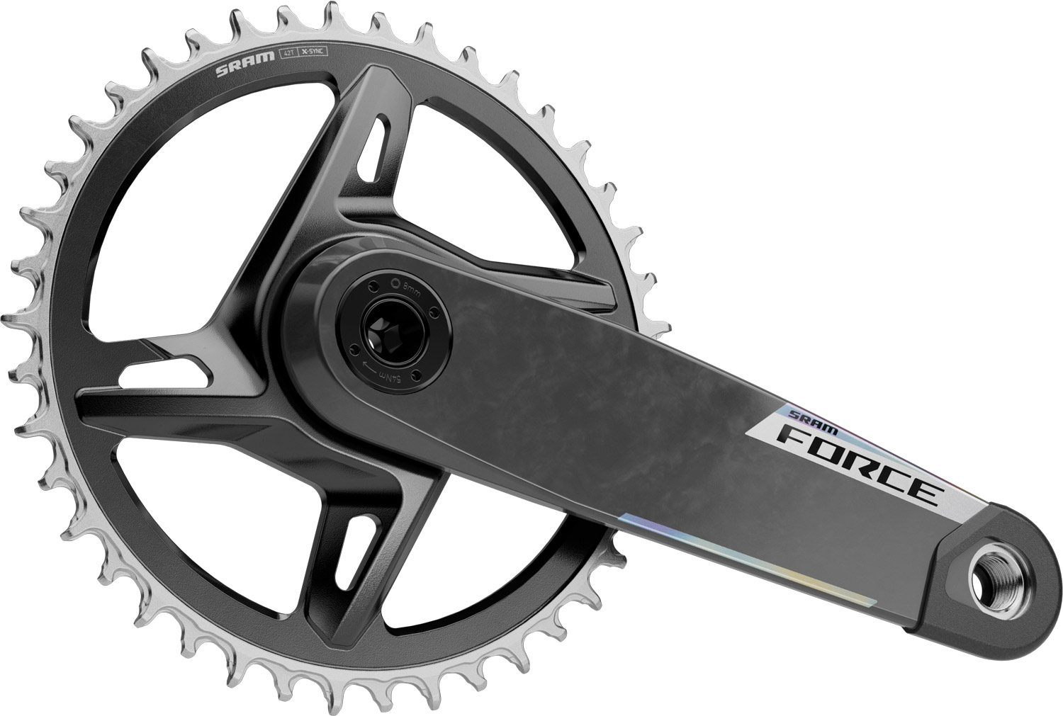 SRAM Force XPLR E1 DUB WIDE 1x13-speed Carbon Crank 42T Crank 1 x