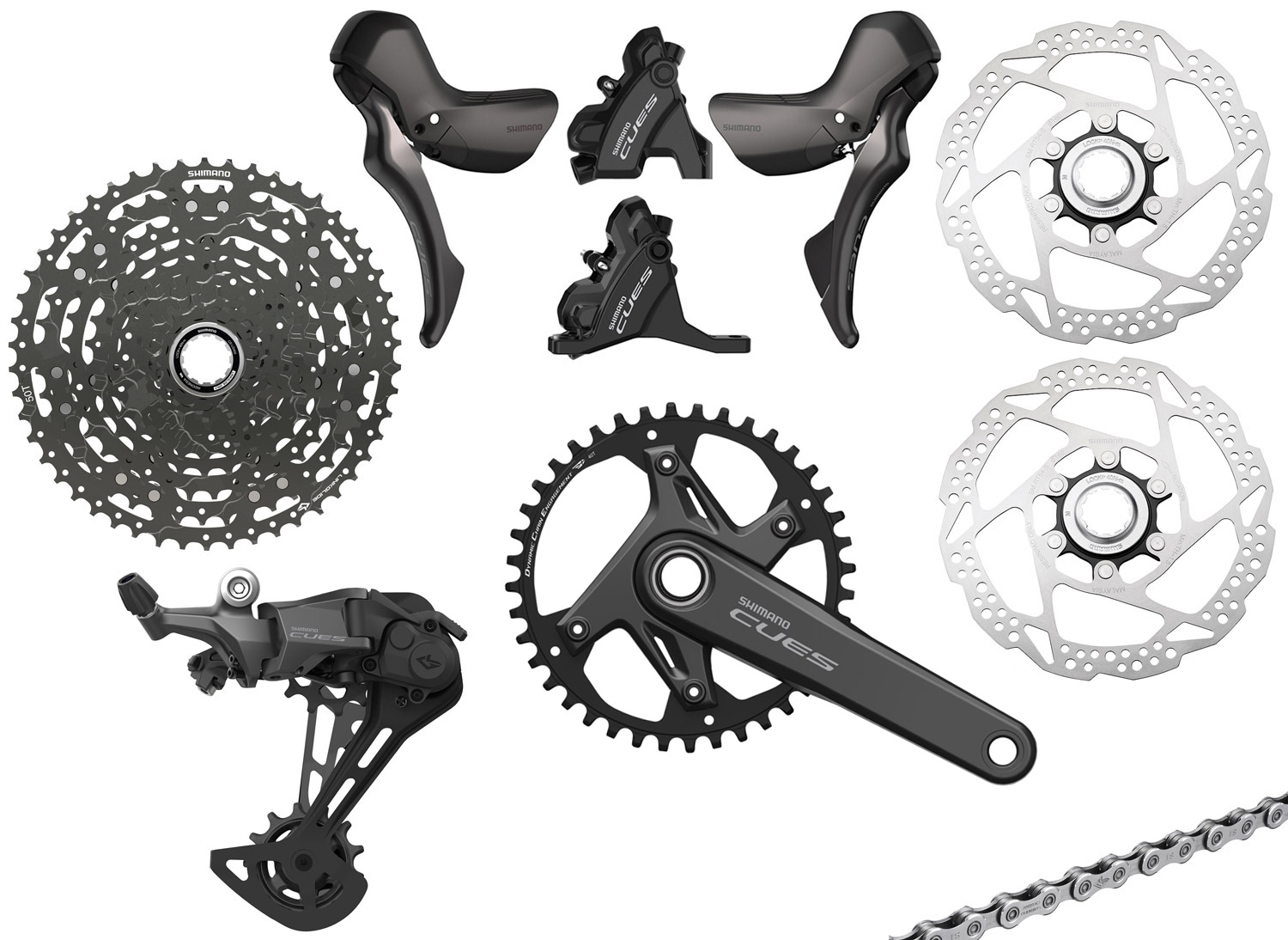 Shimano CUES U6040 1x11-speed Gravel Group Disc 160/160mm Group
