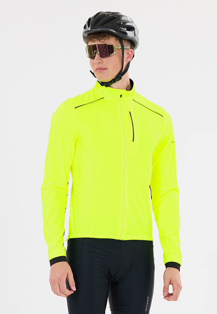 Tandori - Chaqueta cortavientos para BTT, color amarillo seguridad