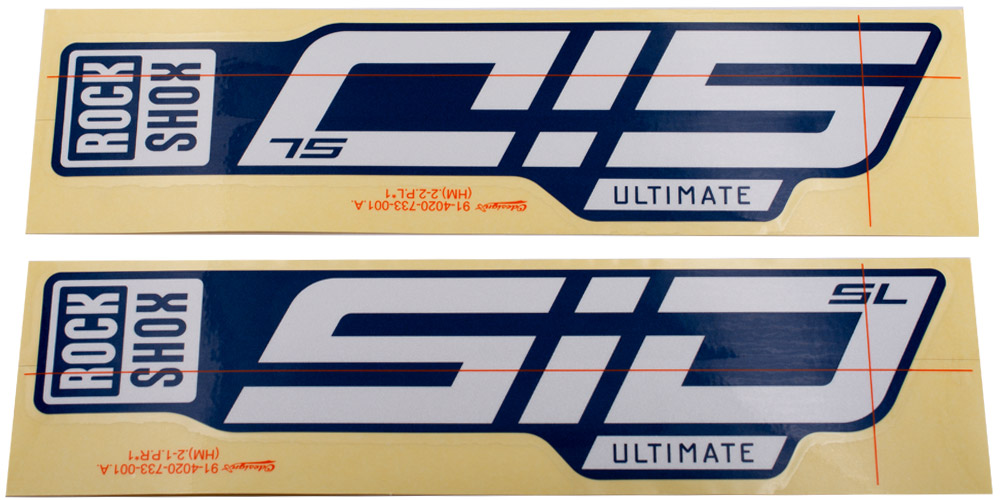 SID SL Ultimate D1 29" Aufkleber-Set Polar Foil