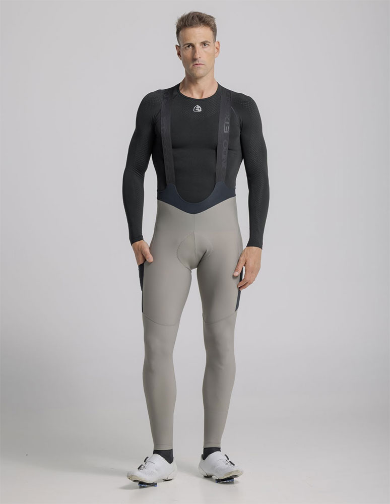 Exo Thermo Cargo - Pantaloncini da ciclismo con fondello, color taupe