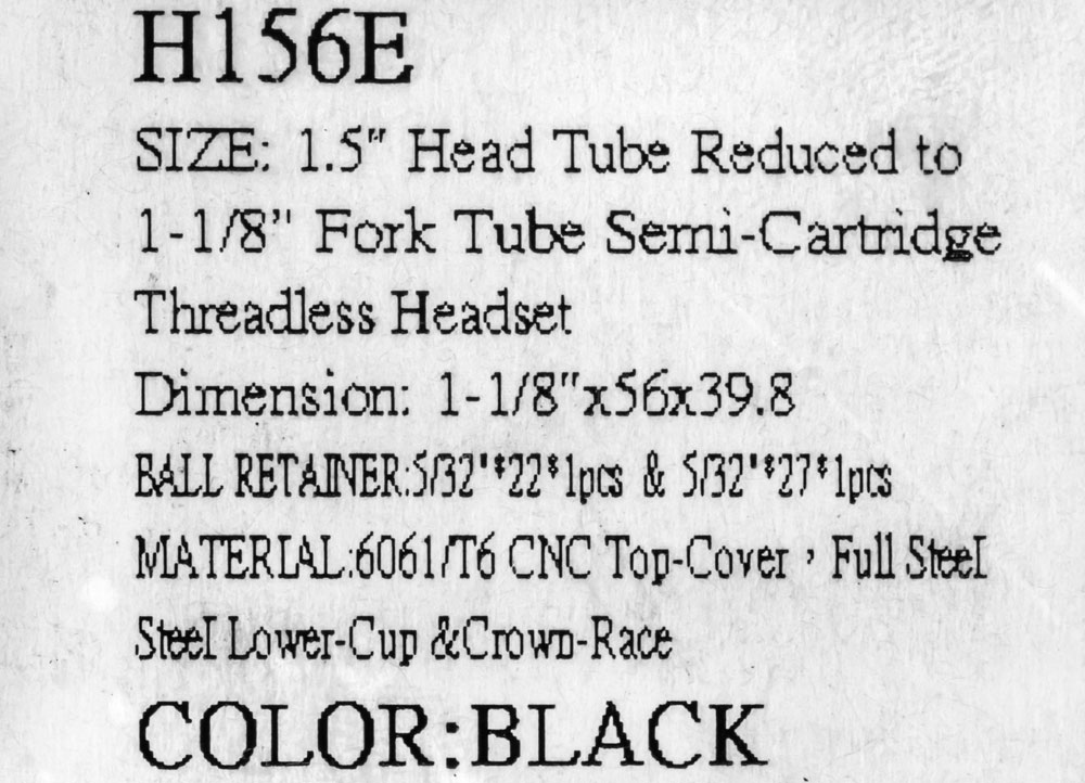 Neco H156 1 1/8"-1.5" ZS44/28,6|ZS56/40 Steuersatz