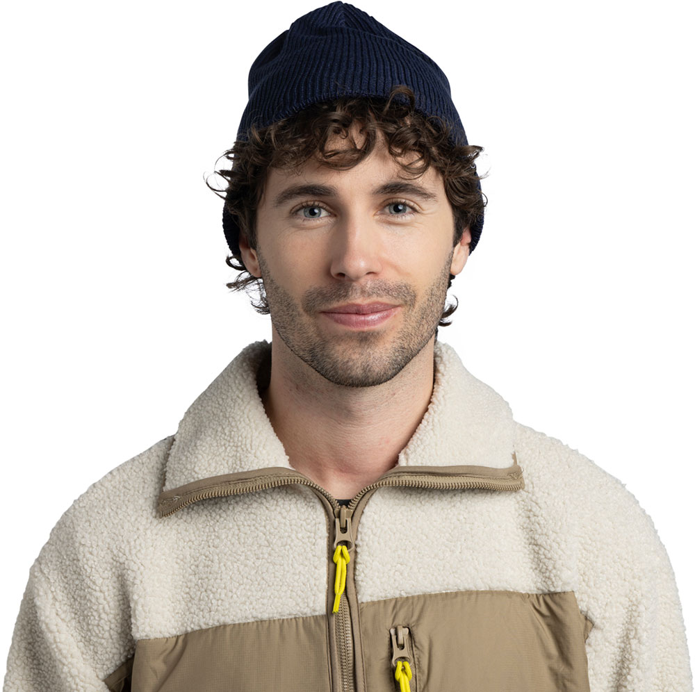 Knitted & Full Fleece Beanie RENVI - Beanie Blue