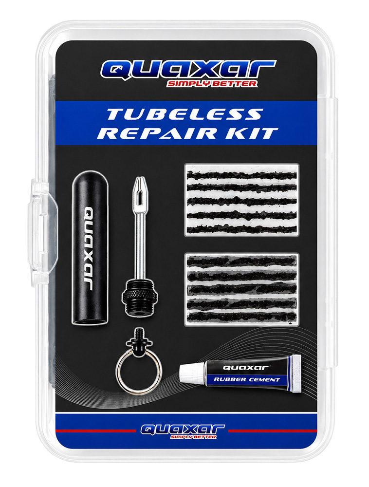 Kit de réparation pour pneus sans chambre à air + bouchons 