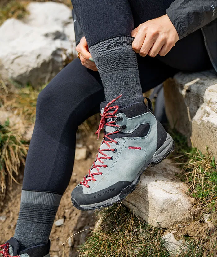 Think About Merino Outdoor 1 - Trekkingsocken darkgrey