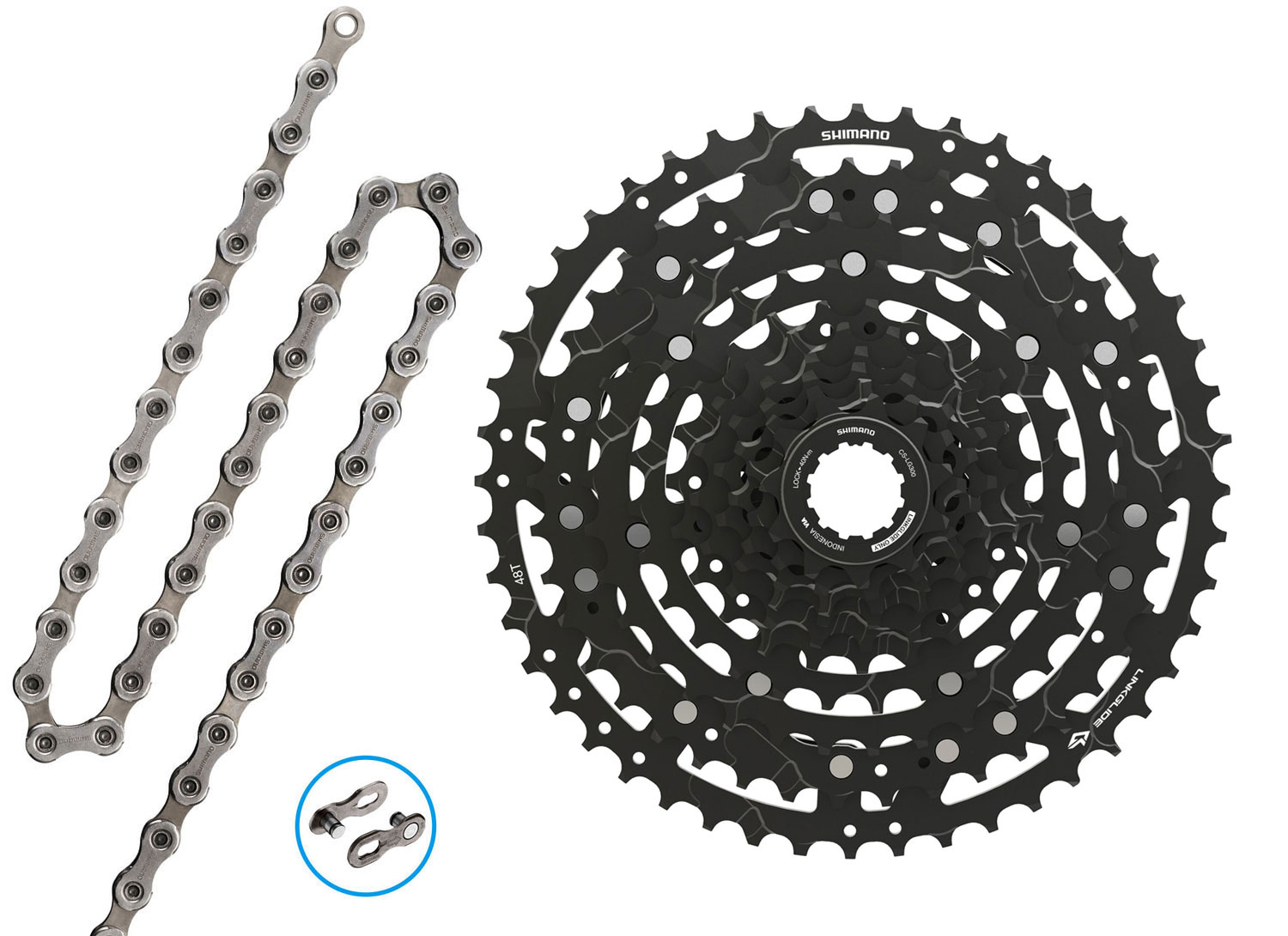 Zestaw części zużywających się do przerzutki Road/Gravel CS-LG300+CN-LG500 Linkglide 10-rzędowej 11-48