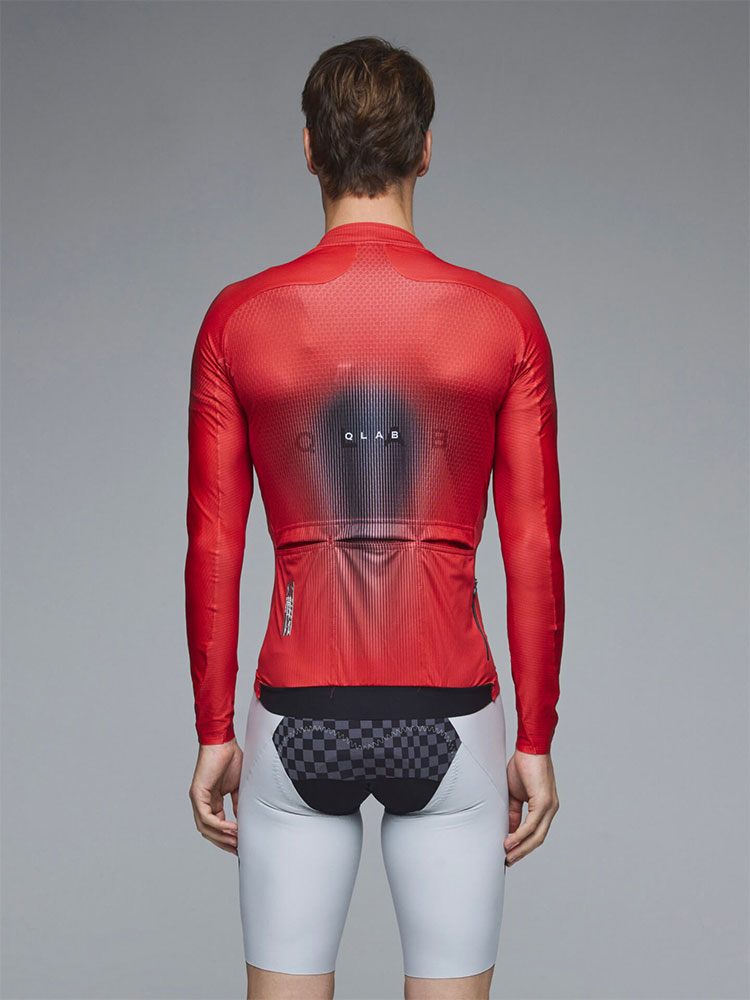 Gregarius Hybrid Light  Qlab – Long-Sleeved Jersey Lava Red