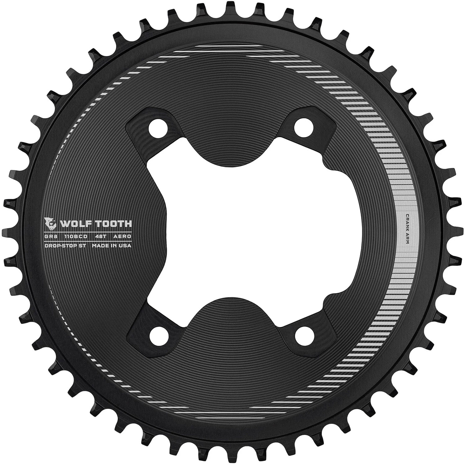 Shimano GRX Aero-Kettenblatt 110 BCD Asymmetric 4-Loch