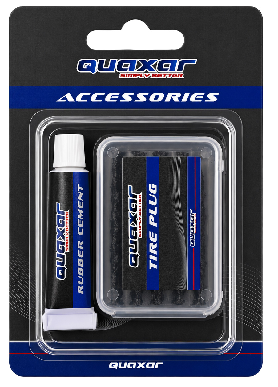 Kit de réparation pour pneus tubeless ROAD 1,5 mm + colle pour pneus